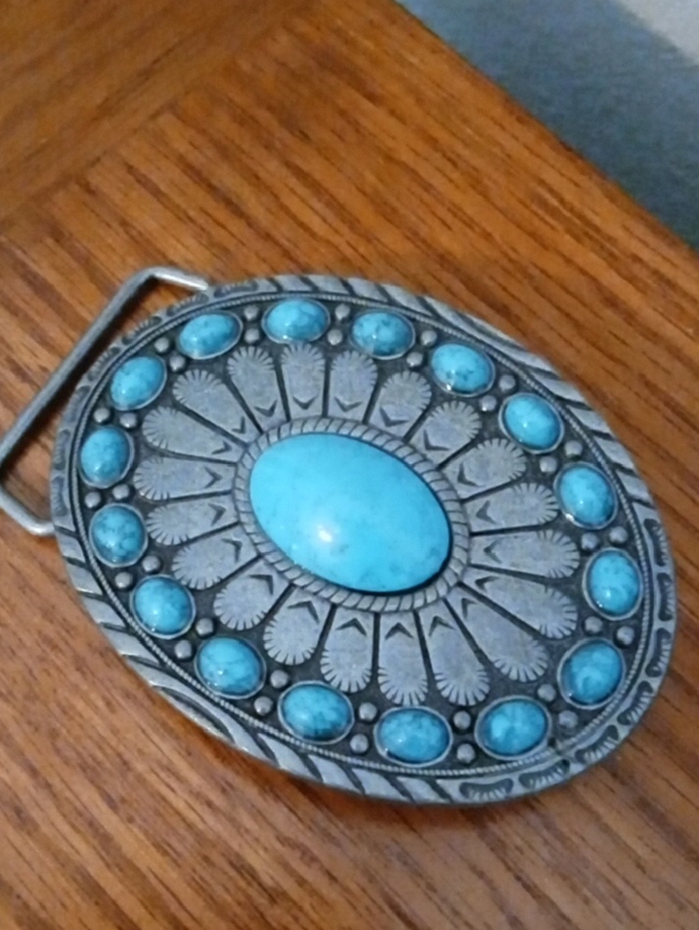 New Turquoise Western Belt Buckle